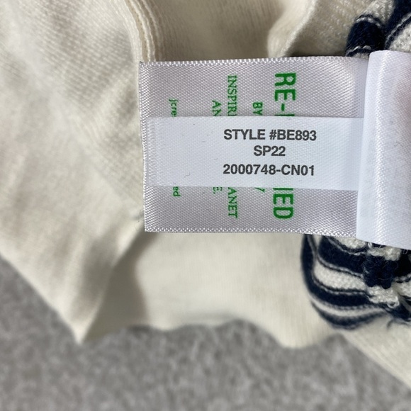 J. Crew nautical stripe crew neck sweater cotton XS color block coastal 2022 - Picture 9 of 10